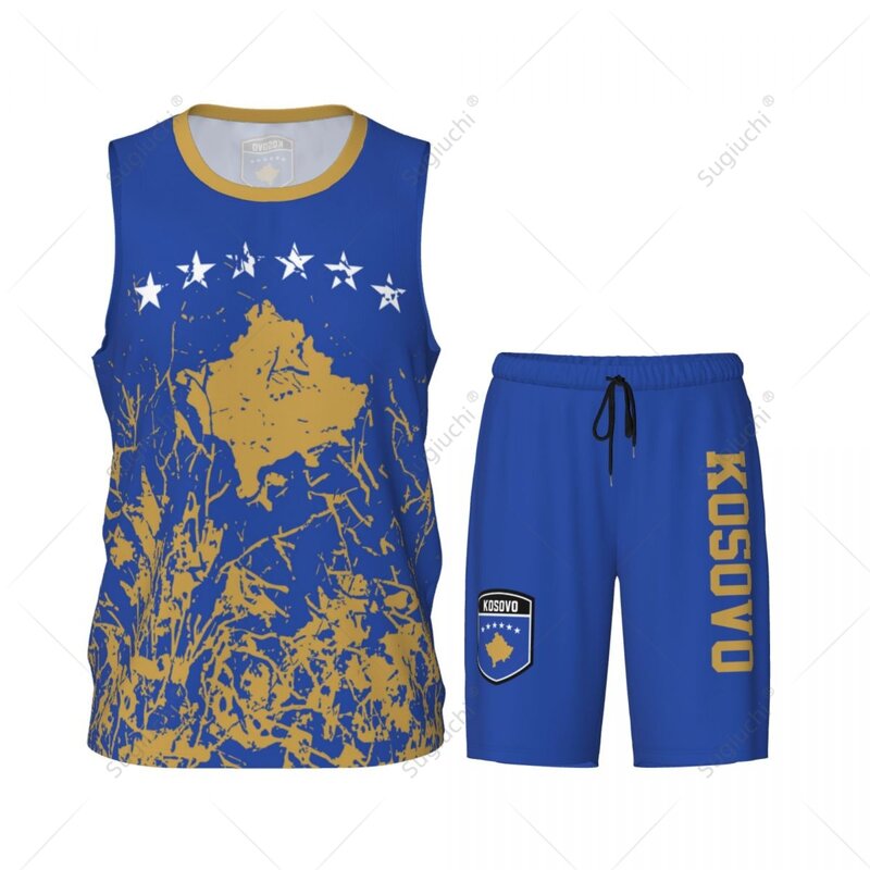 Sem mangas Basketball Jersey Set para homens, camisa e calças, sem mangas nome personalizado, Nunber Exclusivo