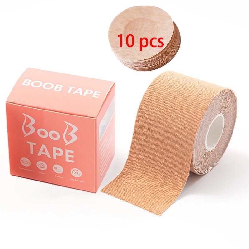 1 Set Boob Tape reggiseni donna adesivo reggiseno invisibile copricapezzoli nastro per sollevamento del seno Push Up Bralette senza spalline adesivo Pad