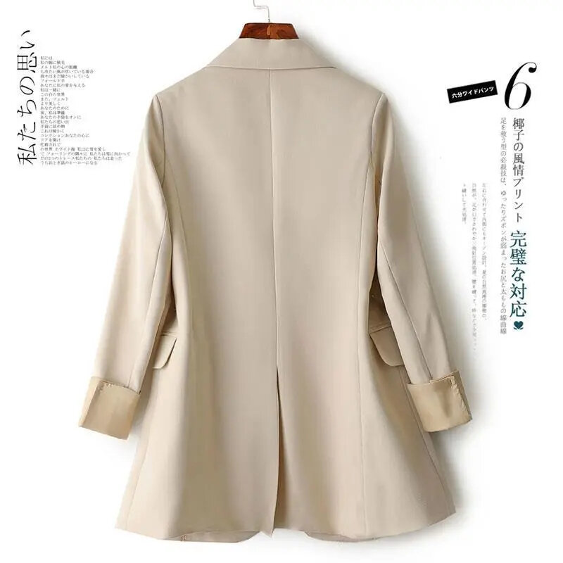 세트 여성용 긴팔 블레이저 재킷, 캐주얼 오피스 레이디 블레이저 상의, 한국 패션 코트, 용수철 가을, 2024 신상