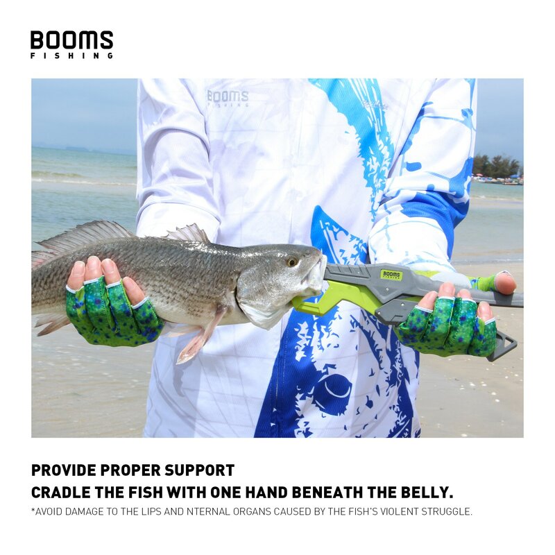 Booms Fishing-Alicate Fish Gripper Set, Nose Longo Gancho Removedor, High-Carbon Steel Line Cutter, Tesoura com Cordão, Ferramenta de Pesca, F03