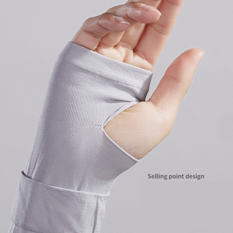 Letnie rękawy z lodowego jedwabiu Outdoor SPORTS Rękaw z filtrem przeciwsłonecznym Ochrona przeciwsłoneczna Pokrowce na ramiona Fajna mufka Ochrona przed słońcem Długie rękawiczki podróżne