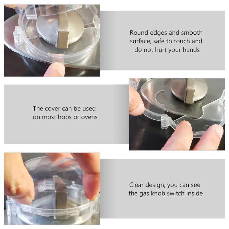 4 pezzi coperchio protettivo interruttore del forno protezioni per la gamma di Gas per bambini coperture a prova di plastica manopola del fornello blocco di protezione dello schermo