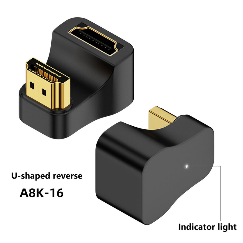 HDMI-kompatibler Adapter Splitter Stecker zu Buchse zu HDMI-kompatibler Stecker Konverter Adapter 180 Grad Konverter Extender 8k/60hz