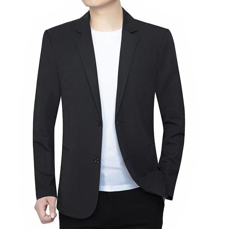 Costume d'affaires formel décontracté pour hommes, veste de mariage professionnelle, noir, grande taille, 7860 T