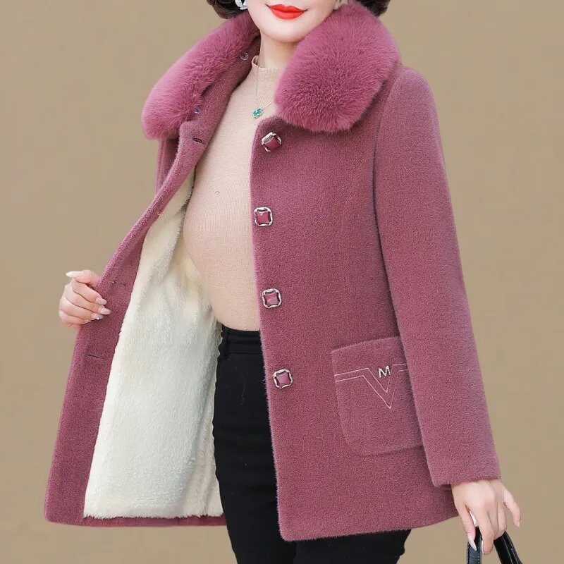 女性のためのゴールデンベルベットオーバーコート,毛皮の襟付きの大きくて厚いコート,短いパーカー,大きいサイズ,秋と冬,新しい,2023