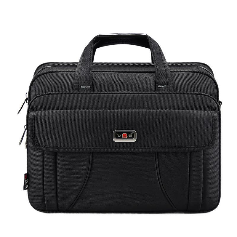 Tas jinjing Bisnis Pria Oxford kapasitas besar, tas kurir, tas bahu kantor pria, tas Laptop 15.6 inci, tas tangan bisnis, tas pria kapasitas besar