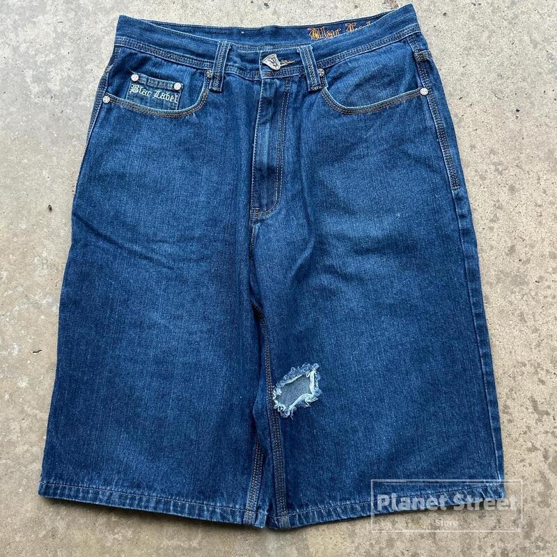 Nowe haft smoka jeansy męskie Y2k jeansowe krótkie harajuku vintage proste spodnie długi w stylu ulicznym spodnie hip hopowe odzież męska
