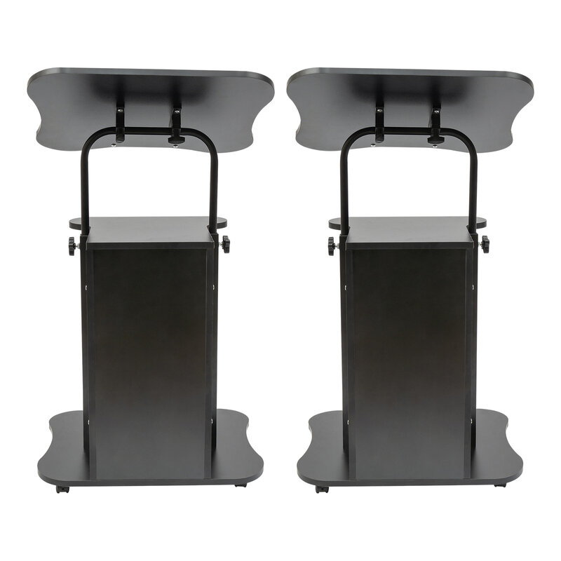 Scrivania Sit to Stand regolabile in altezza, podio Mobile per Laptop, Desktop inclinabile e armadietto, carrello ergonomico per leggio rotante