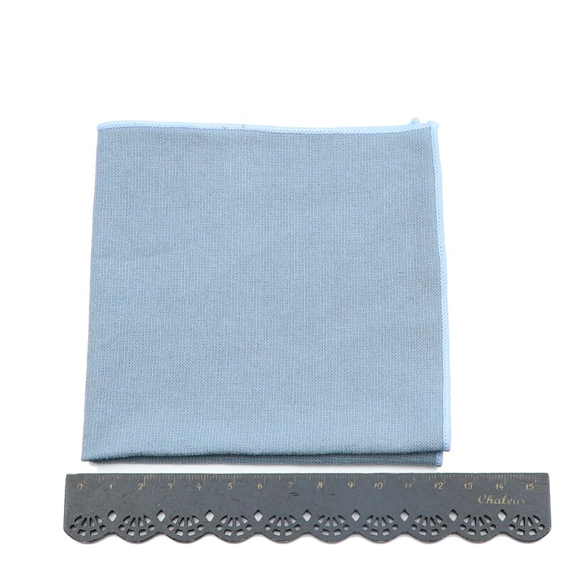Cor sólida lenço de algodão unissex rosa azul bolso quadrado lenço colorido caixa clássico estilo toalha bowtie acessório