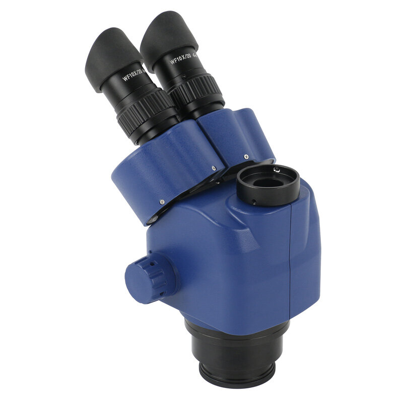 2.5X 5X 55X 110X Simul-Focal trinoculare Stereo Microscope Head Zoom continuo WF10X/20MM oculare obiettivo ausiliario