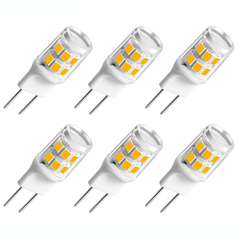 Lâmpada LED G8 regulável de 6 peças AC110V 120V 2W G8 Lâmpada de teto leve para gabinete Lâmpada de cristal 2700k 3000k 4000k 4500k 6000k