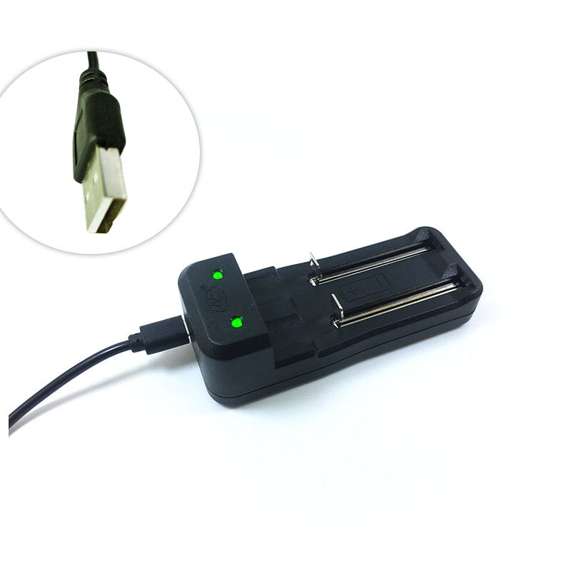 Chargeur de batterie universel USB au Lithium, Standard européen et américain, 14250, 18650, 18500, 26650, 16340, à double fente
