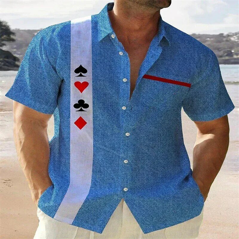 Summer Men's Short Sleeve Shirt Button Casual Comfortable Soft Material HD Graphics 2023 Hot Sale New Short Sleeve Top Shirt