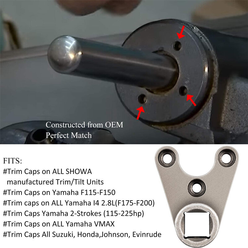 ANX Tempel Trim/Tilt Pin Wrench MT0006 Penghilang Trim/Tilt Caps, Trim Seal Pada Hidrolik Silinder untuk Yamaha, Johnson Outboards
