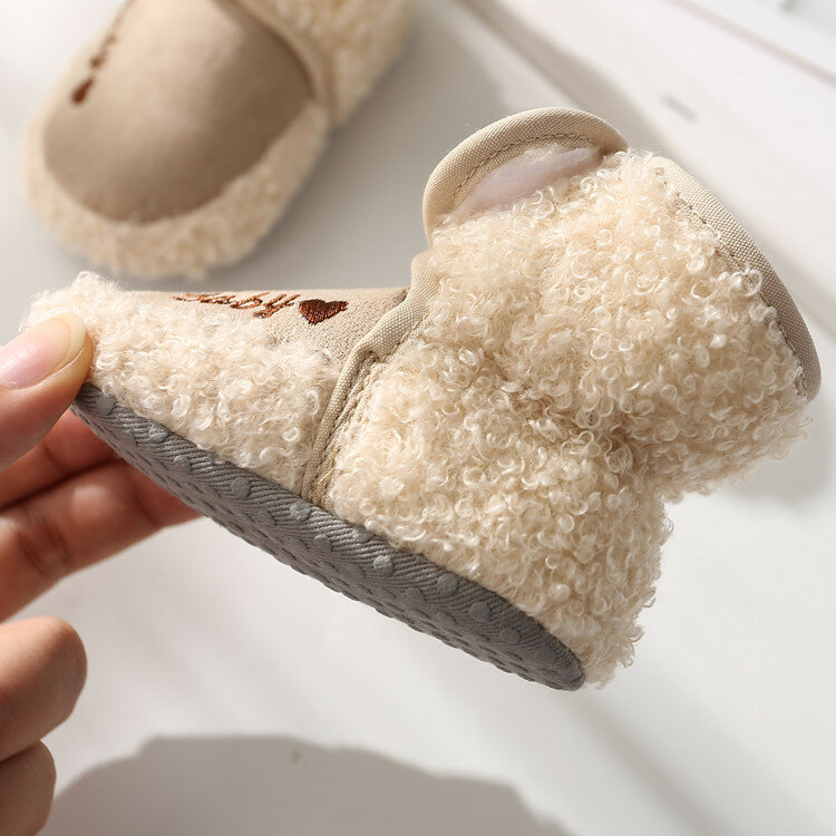 Sepatu bot salju Anti licin bayi, sepatu bot hangat untuk bayi baru lahir dan balita
