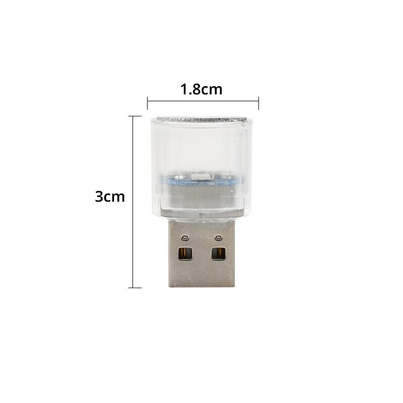 Auto Mini USB LED luce ambientale lampade Decorative per atmosfera per ambiente interno Auto PC Computer portatile Plug Play