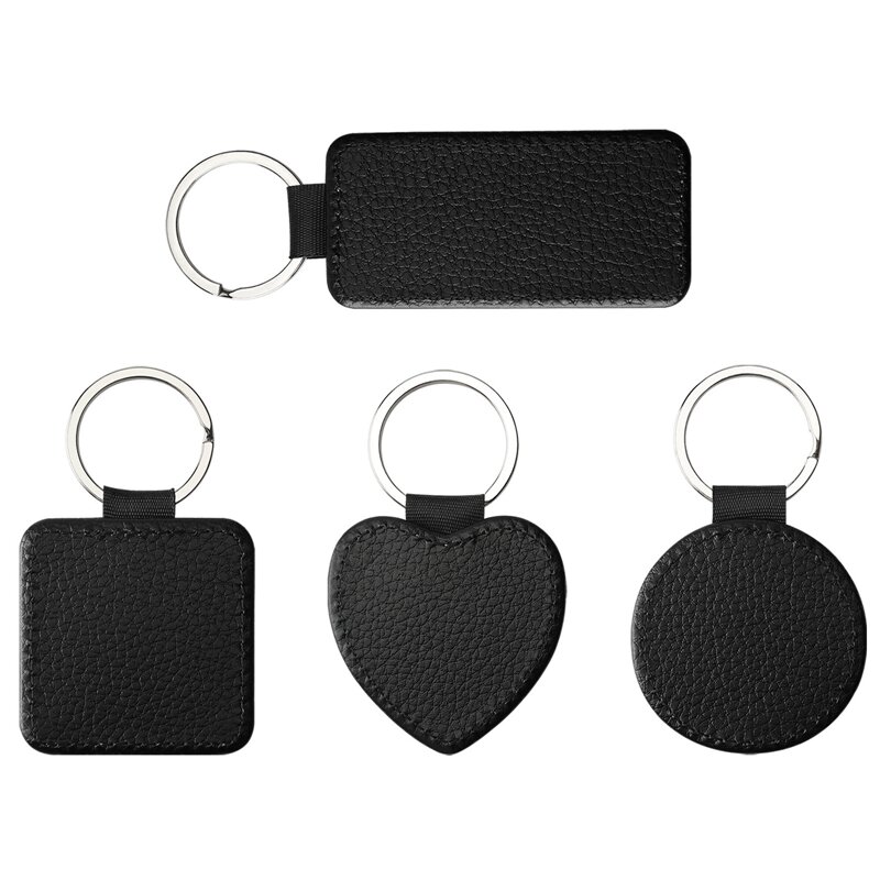 Sublimação Em Branco Chaveiros PU Keychain Blanks Pingente De Transferência De Calor Ornamento Keychain Para Fazer Artesanato DIY