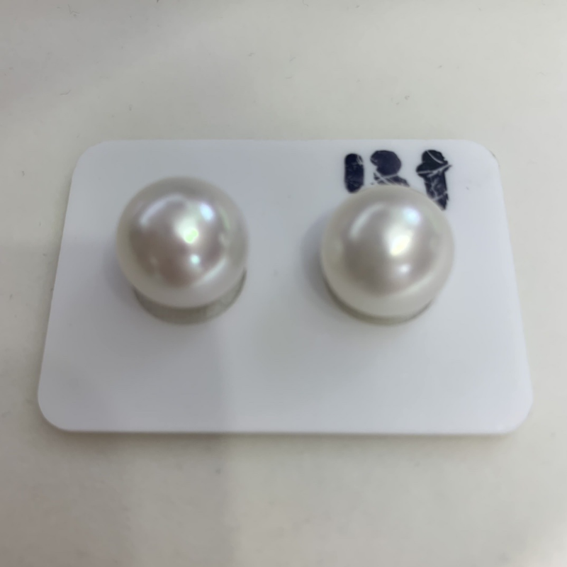 AAA para 11-12mm okrągłe luźne perły morskie białe perły mała wada jasne oświetlenie drobne koraliki do DID kolczyki sztyfty wisiorek