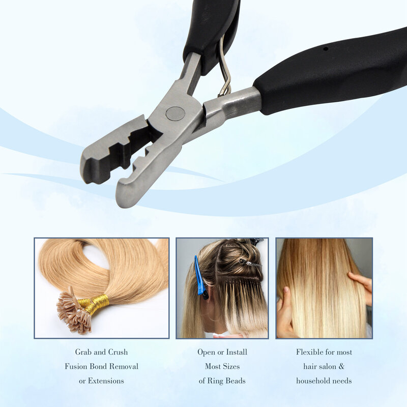 Инструмент для удаления волос, плоскогубцы для наращивания волос с кератином, инструмент для наращивания волос с бусинами Microlink