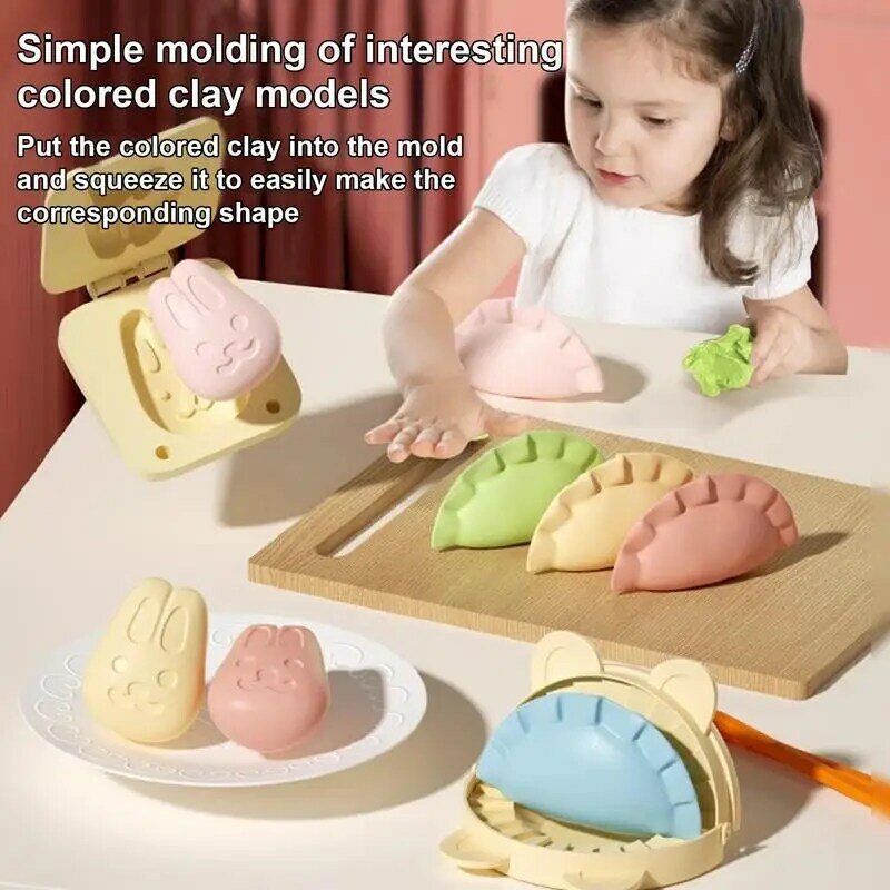 Molde de plastilina 3D con forma de cerdo para niños, arcilla de modelado, fabricante de fideos, juego de plástico Diy, juegos de herramientas de masa, juguetes de arcilla de Color helado