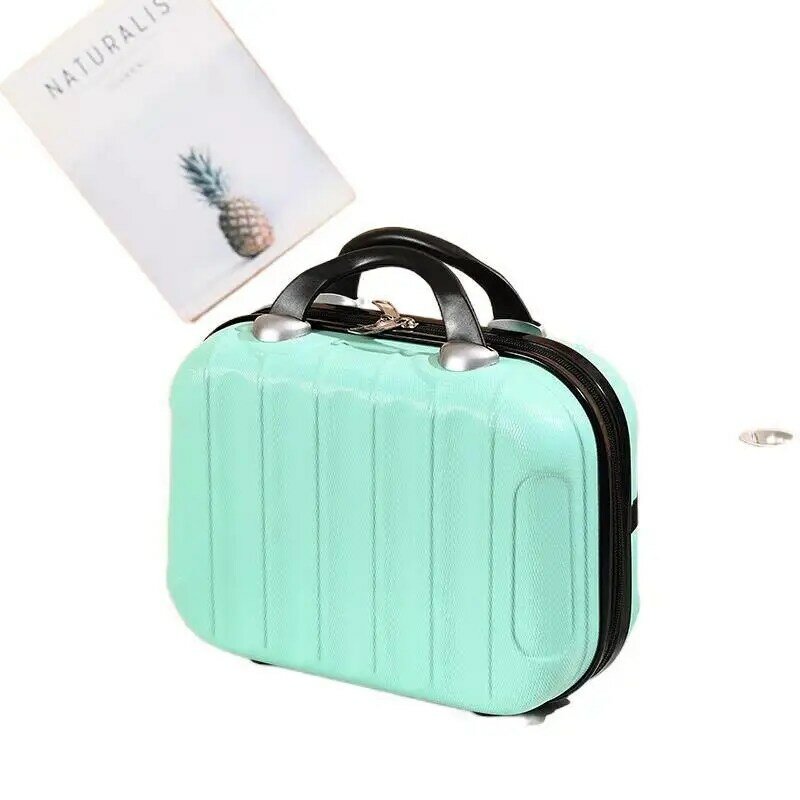 Custodia cosmetica da 14 pollici piccola borsa da viaggio valigia da viaggio portatile borsa da toilette scatola da viaggio da donna