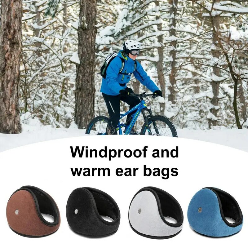 Windproof Earmuffs Ultra-thick Windproof Outdoor Ear Warmer Plush Ear Covers for Winter Super Soft Solid Color Earmuffs Warm