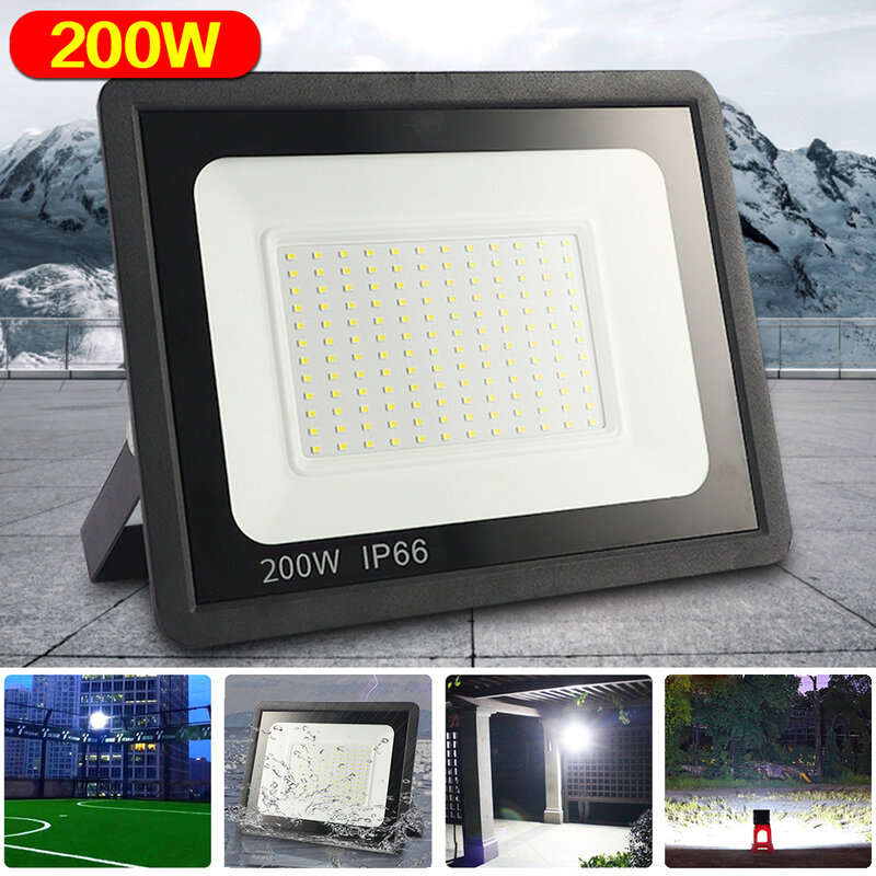 Reflector LED de alto brillo IP66, iluminación exterior impermeable, foco de proyección, lámpara de inundación, 200W, 10W, 20W, 30W, 50W