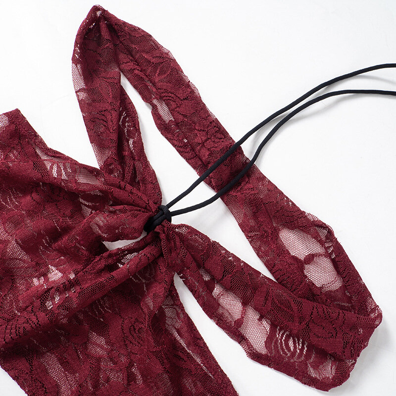Sexy lace patchwork bodycon conjunto de 2 peças para mulheres, slim crop top, slash neck halter, calças magras de cintura baixa, street clubwear, verão, 2024
