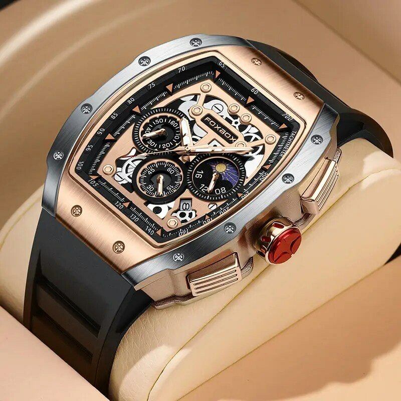 남성용 스포츠 시계, 탑 브랜드 럭셔리 남성 시계, 비즈니스 방수 밀리터리 쿼츠 크로노그래프 손목시계, Montre Homme, 2024 신제품