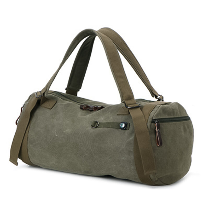 Alça dupla lona mochila 27x25x50cm, saco de boa qualidade do curso, bom para camping e caminhadas