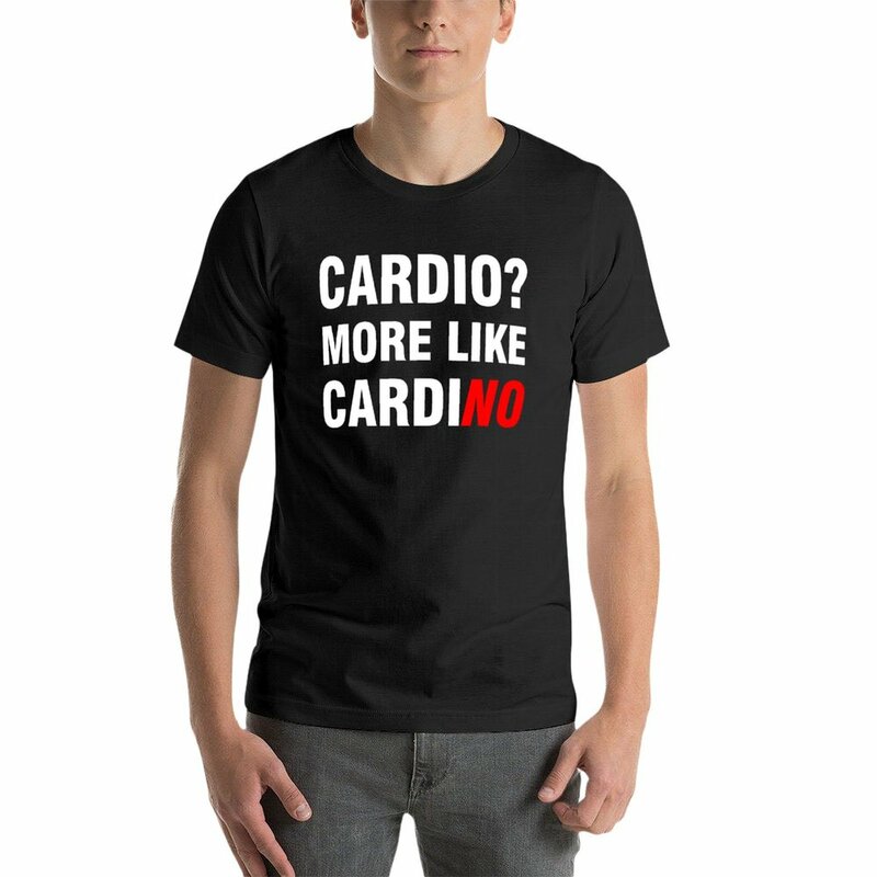 Cardio? T-shirt graphique à séchage rapide pour hommes, vêtements vintage, chemises plus comme Card37