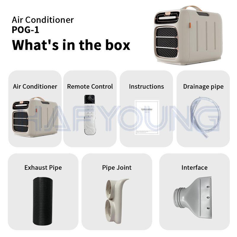 Ar Condicionado Portátil com Bluetooth, Mini Refrigerador De Ar, Barraca De Acampamento, Carro Carry, Função De Áudio Bluetooth, AC 220V, 110V, 5200BTU