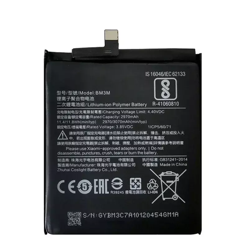 Batterie de remplacement pour téléphone Xiaomi, 2024 d'origine, 100% mAh, haute qualité, 24.com + outils, Xiaomi 9 Se ata 9 SE Mi 9SE BM3M, 3070 ans