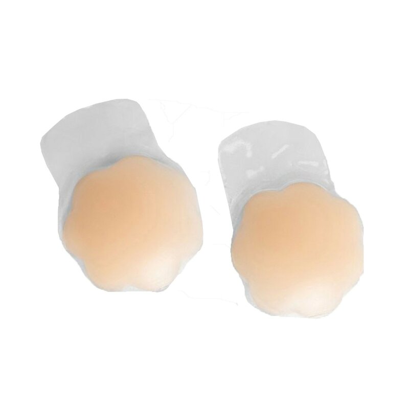 Capa de mamilo de silicone invisível reutilizável para mulheres, mama auto-adesiva, fita de elevação do sutiã no peito, pasties pad mat, acessórios adesivos, 2pcs