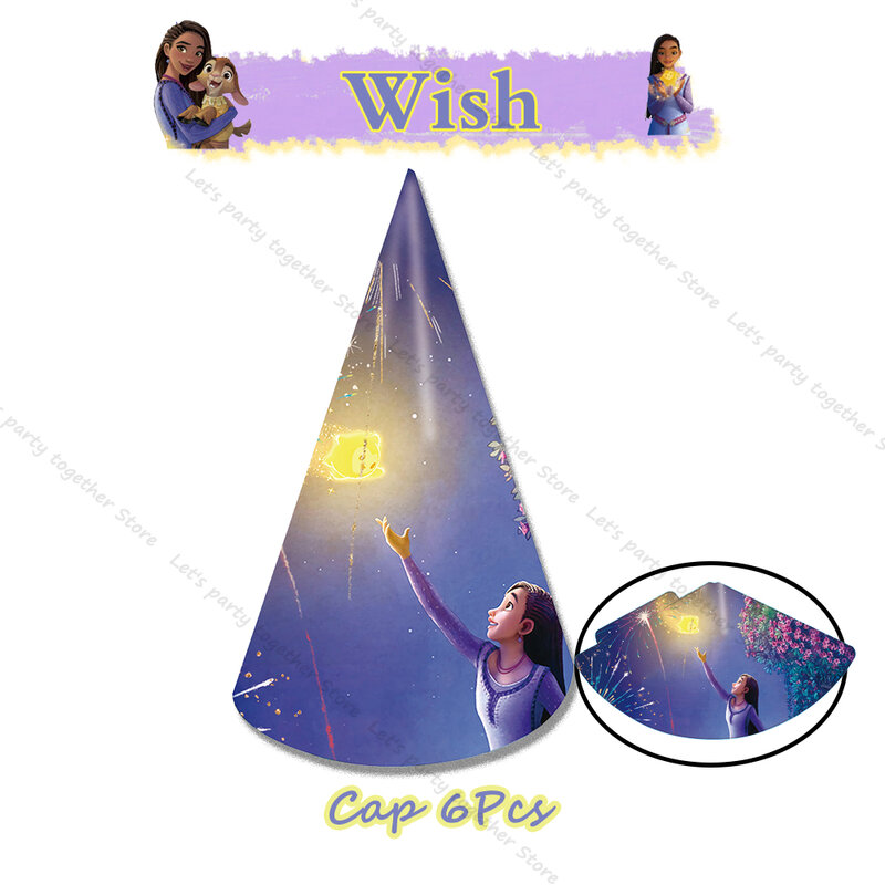 Disney Star Wish Asha Prinses Meisje Verjaardagsfeestje Decoratieve Anime Figuren Diy Cadeau Feestartikelen Tafelgerei Folie Ballon Famliy