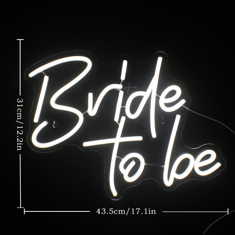 Bride To Be-Applique Murale Néon à LED, Luminaire Décoratif d'Nik, pour ixde Mariage, Article Chaud, Romantique, avec Port USB