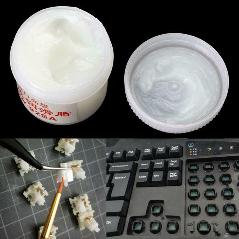 Graxa plástica sintética branca, óleo lubrificante, filme fixador, 200pcs