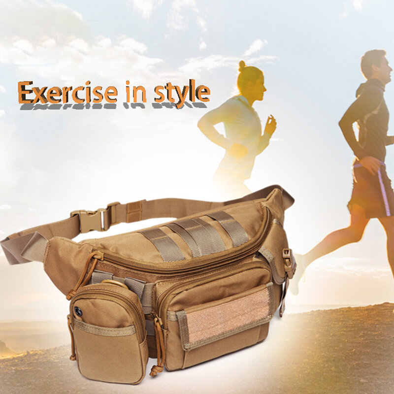 YSDANG-Men's Outdoor Sports Shoulder Bag, Multifuncional, Grande Capacidade, Tático, Ruia, Corrida, Fanny Pack