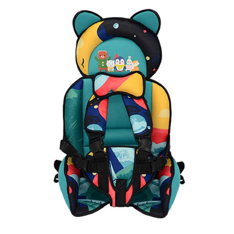 Bantal kursi bayi portabel, aksesori kereta dorong pelindung anak dengan sabuk