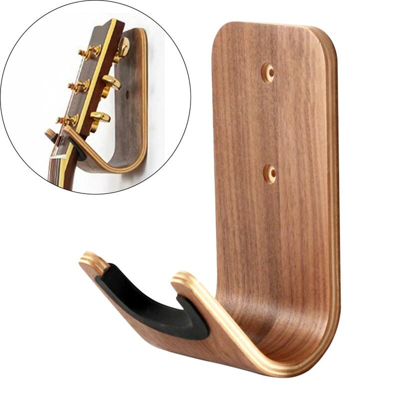 Wood Wall Guitar Hanger Display Rack Hanging Shelf Easy to Install for Violin Erhu Guitars Bass Ukulele Instrument Accessories