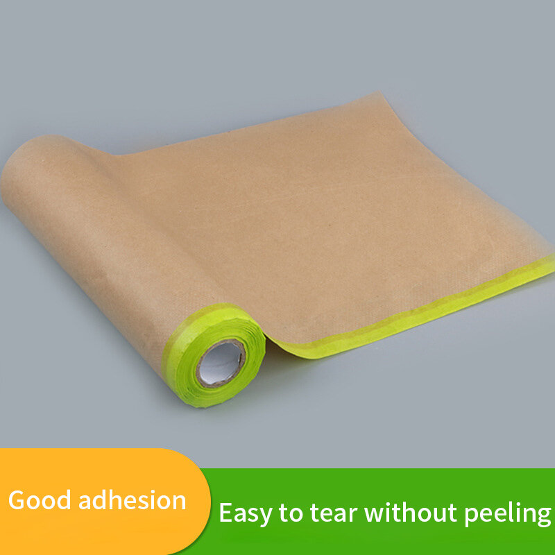1 Roll Wall Treatment Pre Taped Masking Paper Covering For Painting Self Adhesive Spray Masking Protective Paper Wall Protector