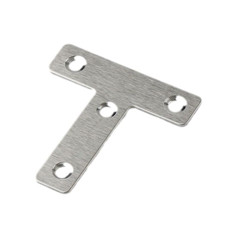 Stainless Steel T Shaped Corner Brackets Mending Repair Hardware Angle Connecting Furniture Codes Piece Plate Fastener Angl W1N1