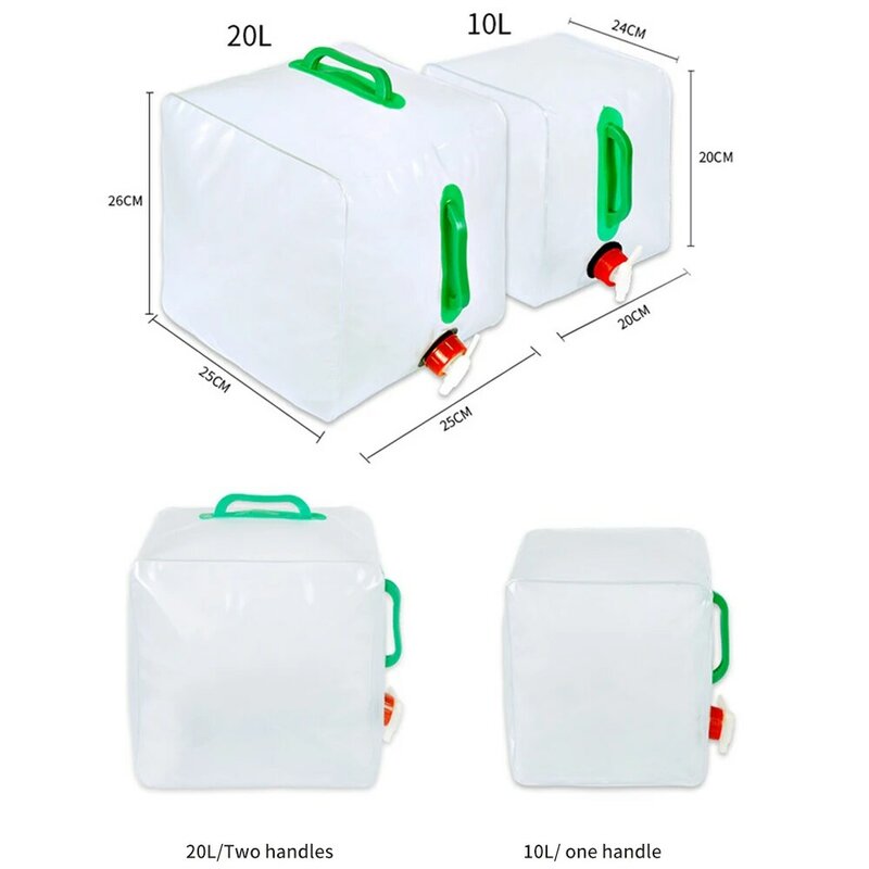 10/20l Outdoor-Wassers ack tragbare große Kapazität Wassersp eicher Eimer klappbare Wasser behälter Kessel Camping ausrüstung Lieferungen