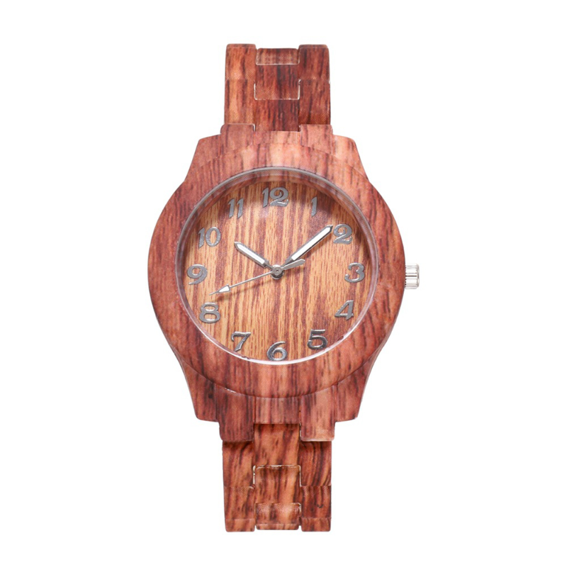Relógio de quartzo com padrão de bambu para homens e mulheres, relógio digital, criativo, banda anti aço, madeira sândalo, moda