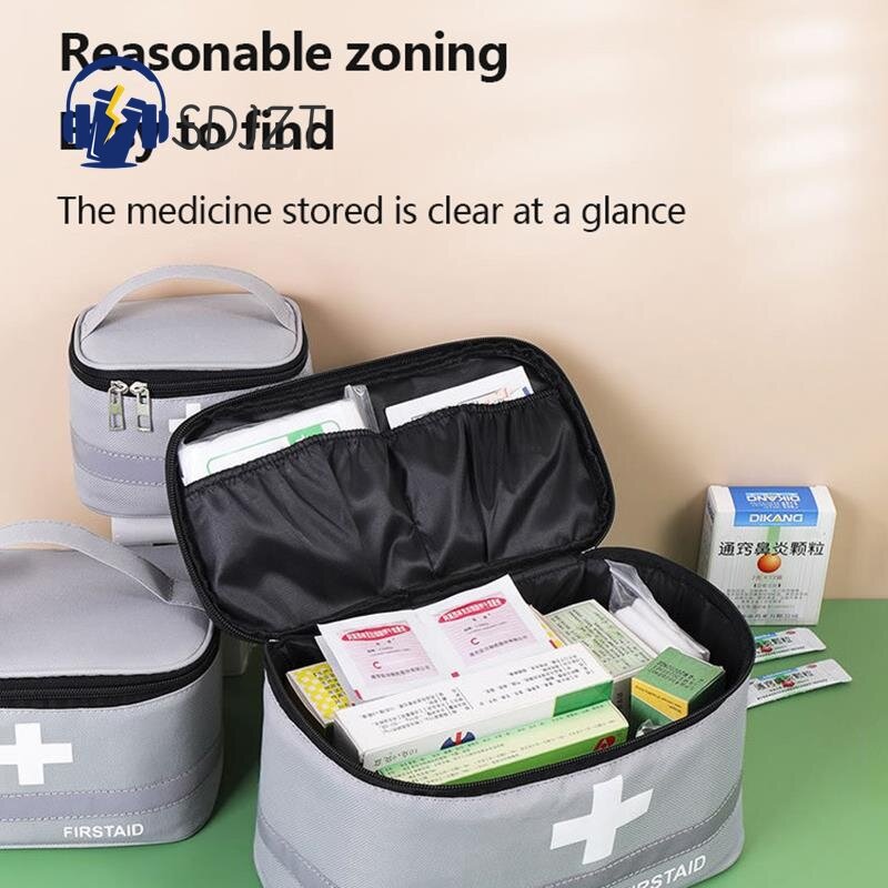 حقيبة تخزين الدواء بسعة كبيرة ، مجموعة طبية محمولة ، حقيبة بقاء الإسعافات الأولية المنزلية ، حقيبة الطوارئ للسيارة