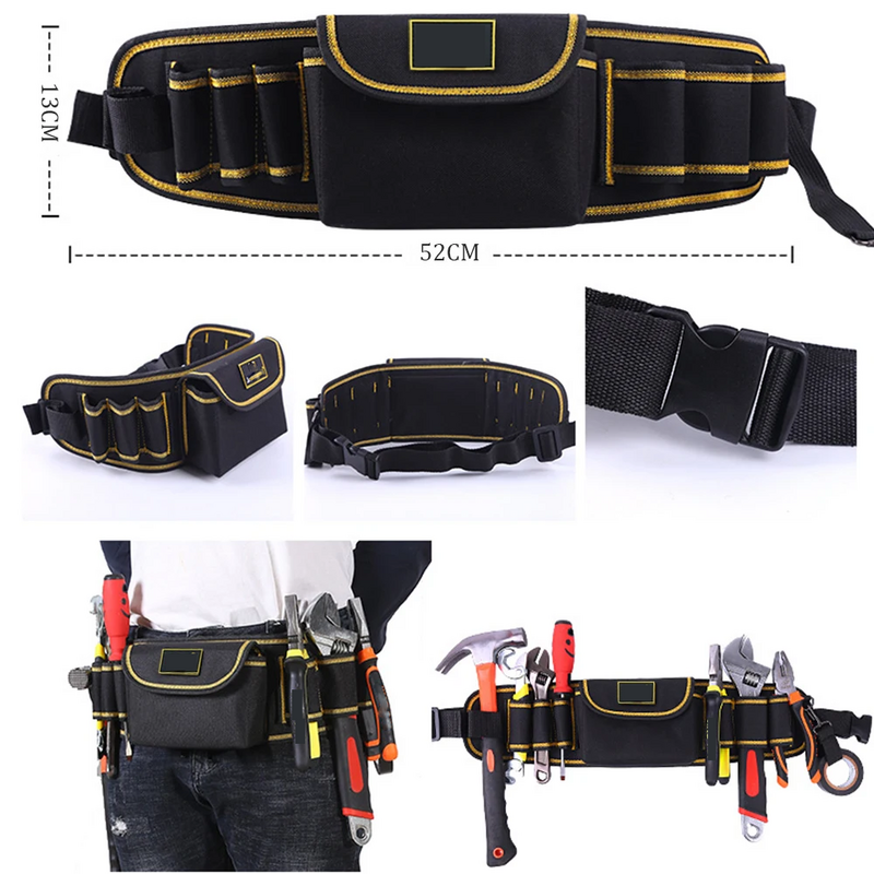 Marsupio multifunzione borsa portaoggetti per attrezzi di riparazione borsa portaoggetti per pinze per chiavi a tasca per attrezzi Hardware in tessuto Oxford