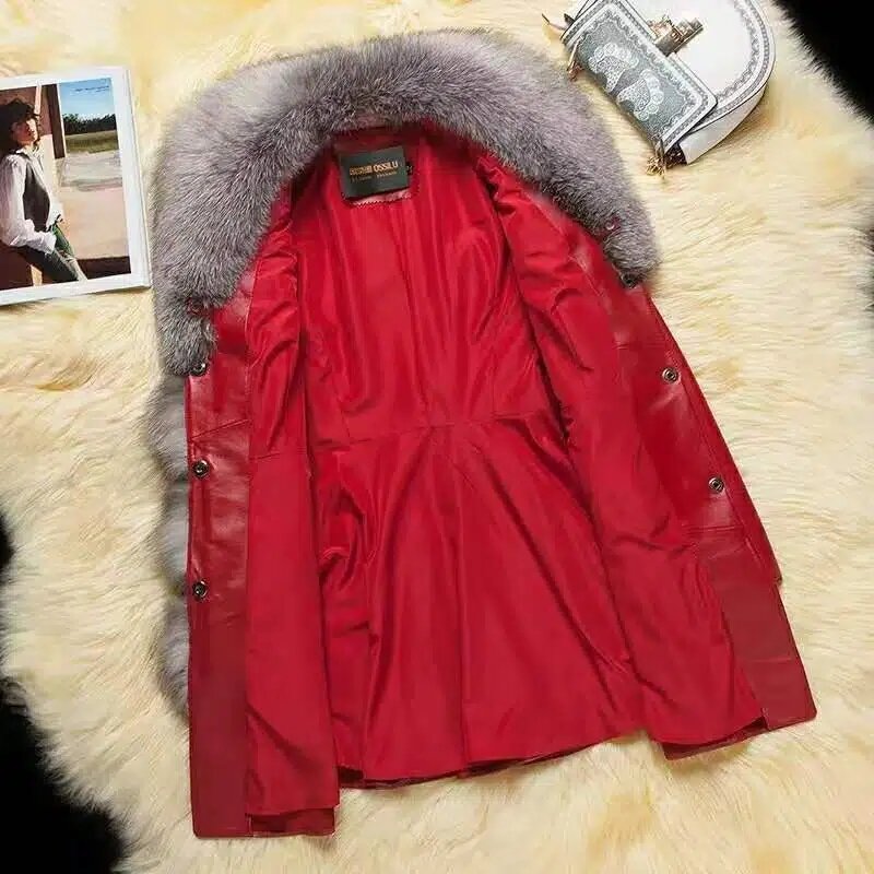 女性のためのイミテーションフォックスの冬の毛皮のコート,カジュアル,多用途,ラージサイズ,新しいコレクション2022