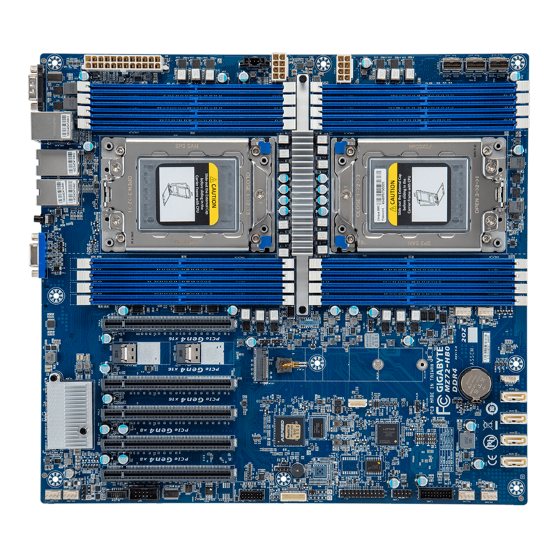 AMD EPCY 7663 + Gigabyete MZ72-HB0 3DS módulos RDIMM/LRDIMM até 256GB suportado servidor placa-mãe