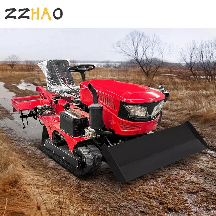 Cheap Price Remote Control Agricultural Mini Tiller Cultivator Machine for Paddy / Garden Crawler Tractor