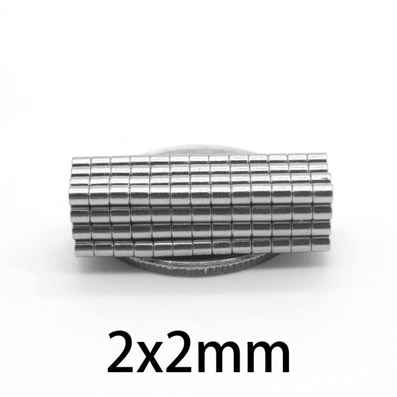2มม.Mini Magnet Bulat Kecil 100/300/500/1000PCS 2X1 2X2 2X3 2X5 2X10 Mm Neodymium แม่เหล็กแผ่นดิสก์ถาวรแม่เหล็ก